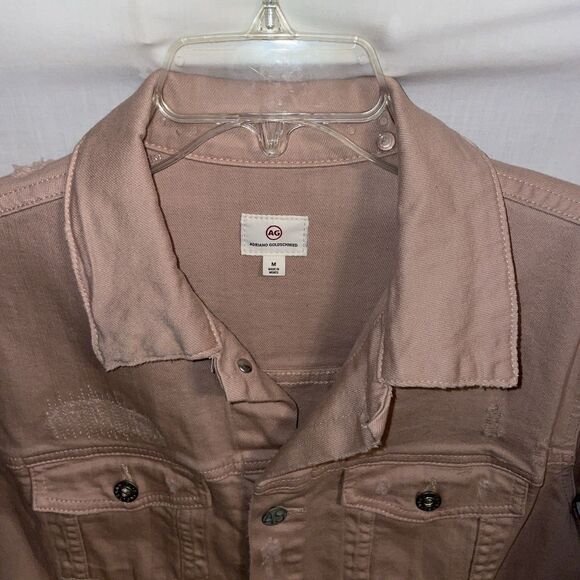 Adriano Goldshmied Women’s Distressed Jacket Size Medium Pink Denim Outdoors - Picture 3 of 12